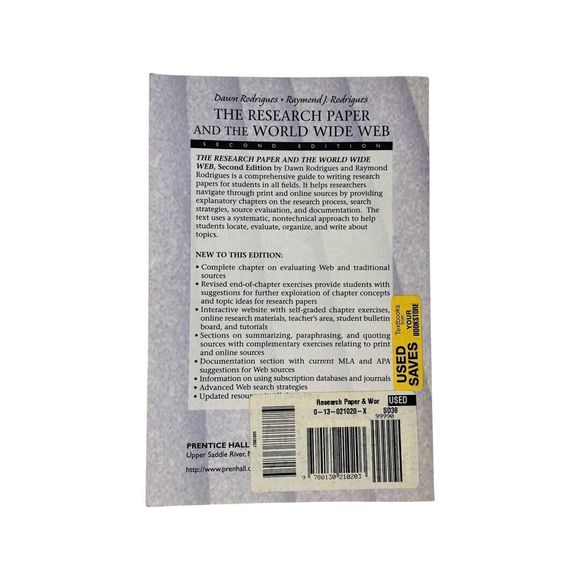 The Research Paper and the World Wide Web Paperback by Rodrigues - Picture 3 of 7